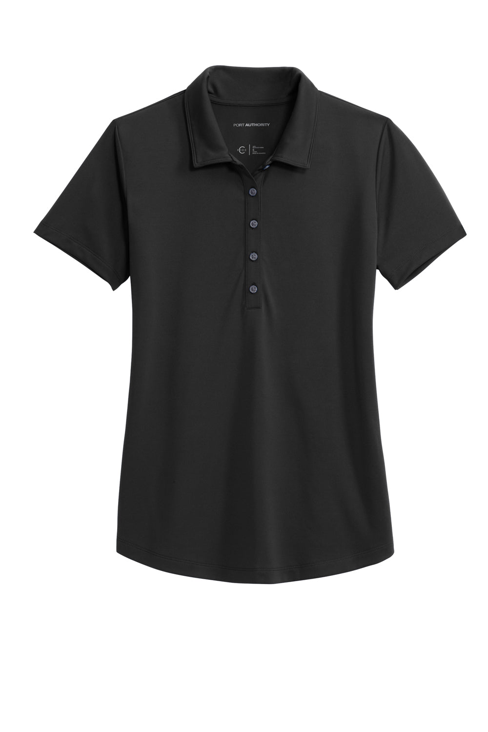 Port Authority LK864 C-Free Performance Short Sleeve Polo Shirt Deep Black Flat Front