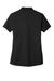 Port Authority LK867 Womens C-FREE Pique Short Sleeve Polo Shirt Black Flat Back