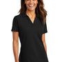 Port Authority Womens C-FREE Pique Short Sleeve Polo Shirt - Black