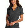 Port Authority Womens C-FREE Pique Short Sleeve Polo Shirt - Heather Charcoal Grey