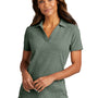 Port Authority Womens C-FREE Pique Short Sleeve Polo Shirt - Heather Dark Green
