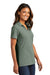 Port Authority LK867 Womens C-FREE Pique Short Sleeve Polo Shirt Heather Dark Green Side
