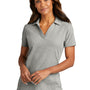 Port Authority Womens C-FREE Pique Short Sleeve Polo Shirt - Heather Deep Smoke Grey