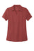Port Authority LK867 Womens C-FREE Pique Short Sleeve Polo Shirt Garnet Red Flat Front