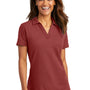 Port Authority Womens C-FREE Pique Short Sleeve Polo Shirt - Garnet Red