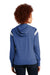 New Era Womens Heritage Varsity Hooded Sweatshirt Hoodie Heather Royal Blue/Royal Blue/White Side