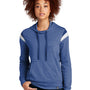 New Era Womens Heritage Varsity Hooded Sweatshirt Hoodie - Heather Royal Blue/Royal Blue/White