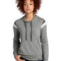 New Era Womens Heritage Varsity Hooded Sweatshirt Hoodie - Heather Shadow Grey/Graphite Grey/White