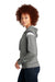 New Era Womens Heritage Varsity Hooded Sweatshirt Hoodie Heather Shadow Grey/Graphite Grey/White Side