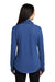 New Era Womens Long Sleeve Cowl Neck T-Shirt Heather Royal Blue Side