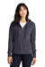 New Era LNEA141 Thermal Full Zip Hooded Sweatshirt Hoodie Heather True Navy Blue Front