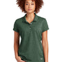 New Era Womens Slub Twist Short Sleeve Polo Shirt - Dark Green Twist