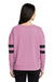 New Era Womens Varsity Fleece Crewneck Sewatshirt Heather Lilac Pink Side