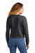 New Era Womens Fleece Crop Crewneck Sweatshirt Heather Black Back