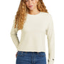 New Era Womens Fleece Crop Crewneck Sweatshirt - Soft Beige