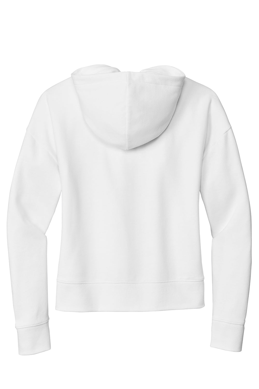 New Era LNEA550 Womens Comeback Fleece Hooded Sweatshirt Hoodie White Flat Back