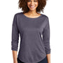 Ogio Womens Gravitate Moisture Wicking 3/4 Sleeve Scoop Neck T-Shirt - Heather Navy Blue