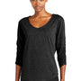 Ogio Womens Evolution Moisture Wicking 3/4 Sleeve V-Neck T-Shirt - Blacktop