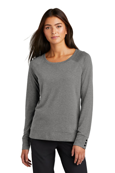 Ogio Womens Command Long Sleeve Scoop Neck T-Shirt Gear Grey Front