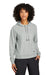 Ogio LOG162 Womens Revive Hooded Sweatshirt Hoodie Heather Light Grey Front
