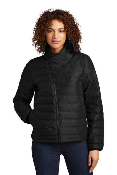 Ogio Womens Street Puffy Full Zip Jacket Blacktop Front