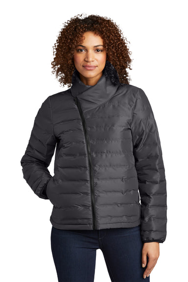 Ogio Womens Street Puffy Full Zip Jacket Tarmac Grey Front