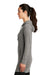 Ogio LOG827 Womens Luuma Flex Long Sleeve Hooded Sweatshirt Hoodie Heather Petrol Grey Side