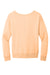Port & Company LPC098V Womens Beach Wash Garment Dyed V-Neck Sweatshirt Peach Flat Back