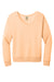 Port & Company LPC098V Womens Beach Wash Garment Dyed V-Neck Sweatshirt Peach Flat Front