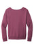 Port & Company LPC098V Womens Beach Wash Garment Dyed V-Neck Sweatshirt Vintage Raspberry Flat Back