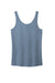 Port & Company LPC099TT Womens Beach Wash Garment Dyed Tank Top Faded Denim Blue Flat Front