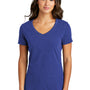 Port & Company Womens Beach Wash Garment Dyed Short Sleeve V-Neck T-Shirt - Blue Iris