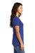 Port & Company LPC099V Womens Beach Wash Garment Dyed Short Sleeve V-Neck T-Shirt Blue Iris Side