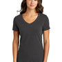Port & Company Womens Beach Wash Garment Dyed Short Sleeve V-Neck T-Shirt - Coal Grey
