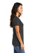 Port & Company LPC099V Womens Beach Wash Garment Dyed Short Sleeve V-Neck T-Shirt Coal Grey Side