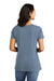 Port & Company LPC099V Womens Beach Wash Garment Dyed Short Sleeve V-Neck T-Shirt Faded Denim Blue Back