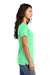 Port & Company LPC099V Womens Beach Wash Garment Dyed Short Sleeve V-Neck T-Shirt Jadeite Green Side