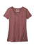 Port & Company LPC099V Womens Beach Wash Garment Dyed Short Sleeve V-Neck T-Shirt Nostalgia Rose Flat Front