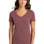 Port & Company Womens Beach Wash Garment Dyed Short Sleeve V-Neck T-Shirt - Nostalgia Rose