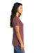 Port & Company LPC099V Womens Beach Wash Garment Dyed Short Sleeve V-Neck T-Shirt Nostalgia Rose Side