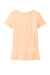 Port & Company LPC099V Womens Beach Wash Garment Dyed Short Sleeve V-Neck T-Shirt Peach Flat Back