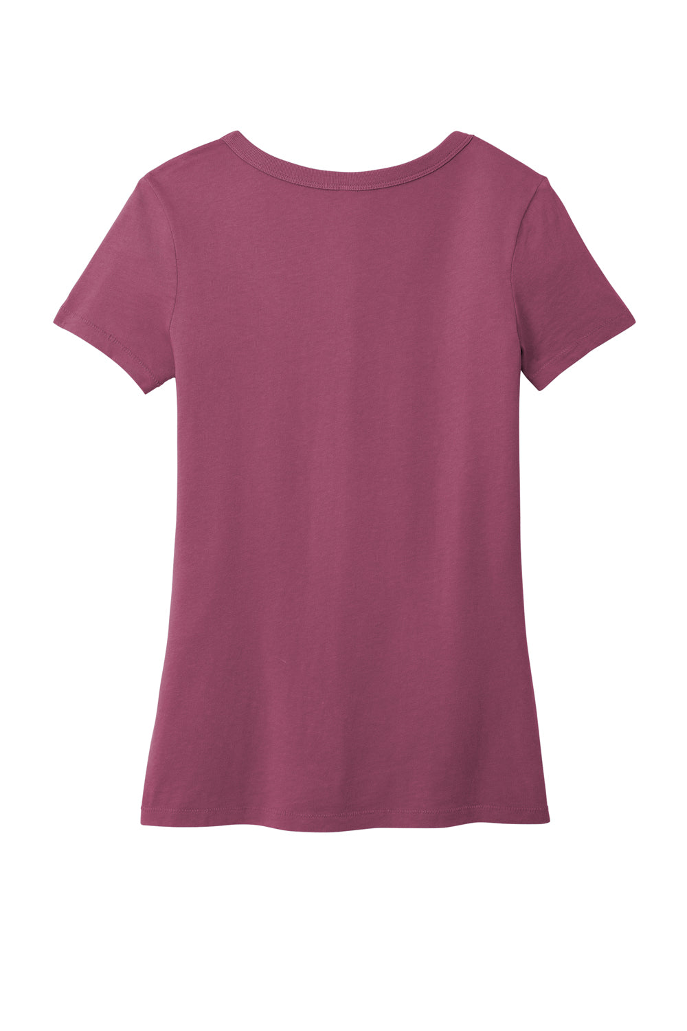 Port & Company LPC099V Womens Beach Wash Garment Dyed Short Sleeve V-Neck T-Shirt Vintage Raspberry Flat Back