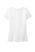 Port & Company LPC099V Womens Beach Wash Garment Dyed Short Sleeve V-Neck T-Shirt White Flat Back