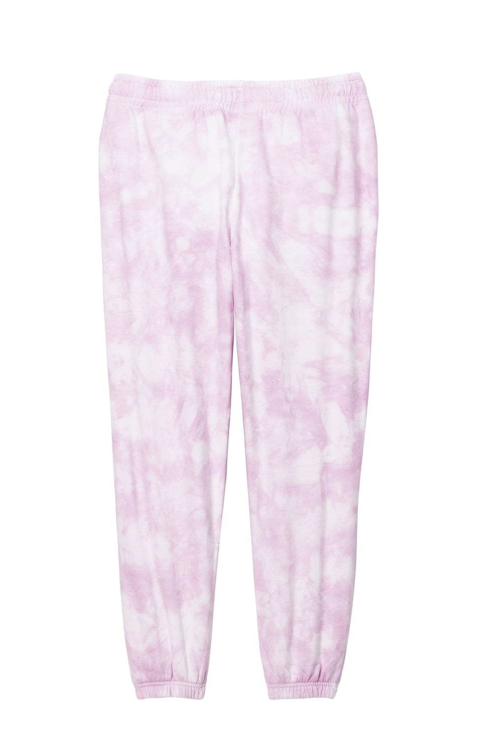 Port & Company Womens Beach Wash Tie Dye Sweatpants w/ Pockets Cerise Pink Flat Back