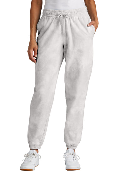 Port & Company Womens Beach Wash Tie Dye Sweatpants w/ Pockets Dove Grey Front