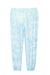 Port & Company Womens Beach Wash Tie Dye Sweatpants w/ Pockets Glacier Blue Flat Back