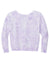 Port & Company Womens Beach Wash Tie Dye V Neck Sweatshirt Amethyst Purple Flat Back
