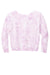 Port & Company Womens Beach Wash Tie Dye V Neck Sweatshirt Cerise Pink Flat Back