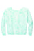 Port & Company Womens Beach Wash Tie Dye V Neck Sweatshirt Cool Mint Green Flat Back