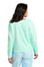 Port & Company Womens Beach Wash Tie Dye V Neck Sweatshirt Cool Mint Green Back